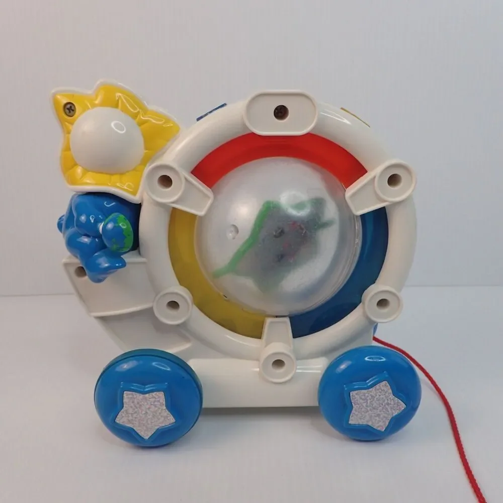 Vtg. Fisher Price Sparkling Symphony Drum Along Bear Pull Toy 2000 Tested Works
